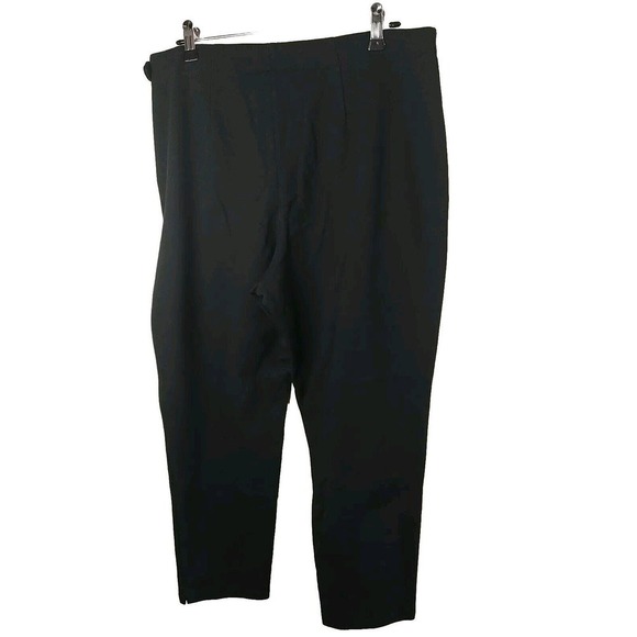 L.L.Bean Women's Black Flat Front Cropped/Ankle Side Zip Button Pants. Size 14 - Picture 12 of 12